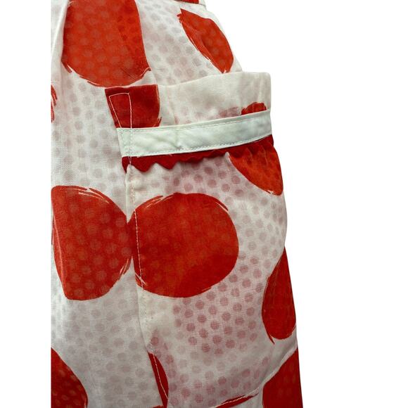 ❌SOLD❌1970's white and red polka dot apron - Picture 3 of 5
